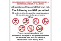 Swimming rules pool signs regulations sign pools board ideas safety kids creative swim school water backyard design lessons choose