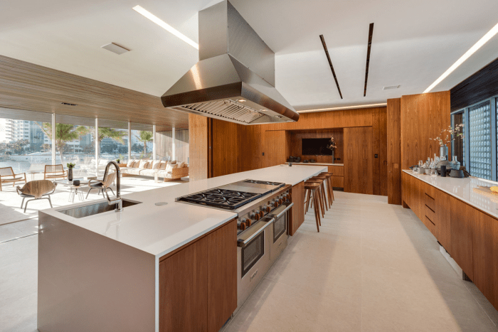 Luxury kitchen design incorporating natural light